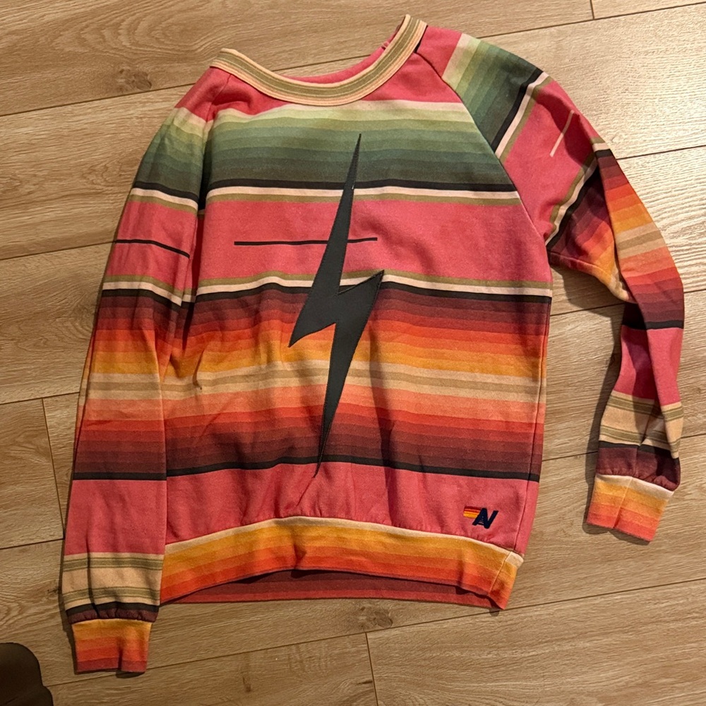 Aviator Nation Striped Multicolor Sweater